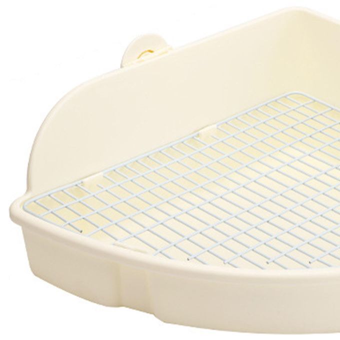 Bunny Litter Box Pet Toilet Open Training Tray For Small Animals White