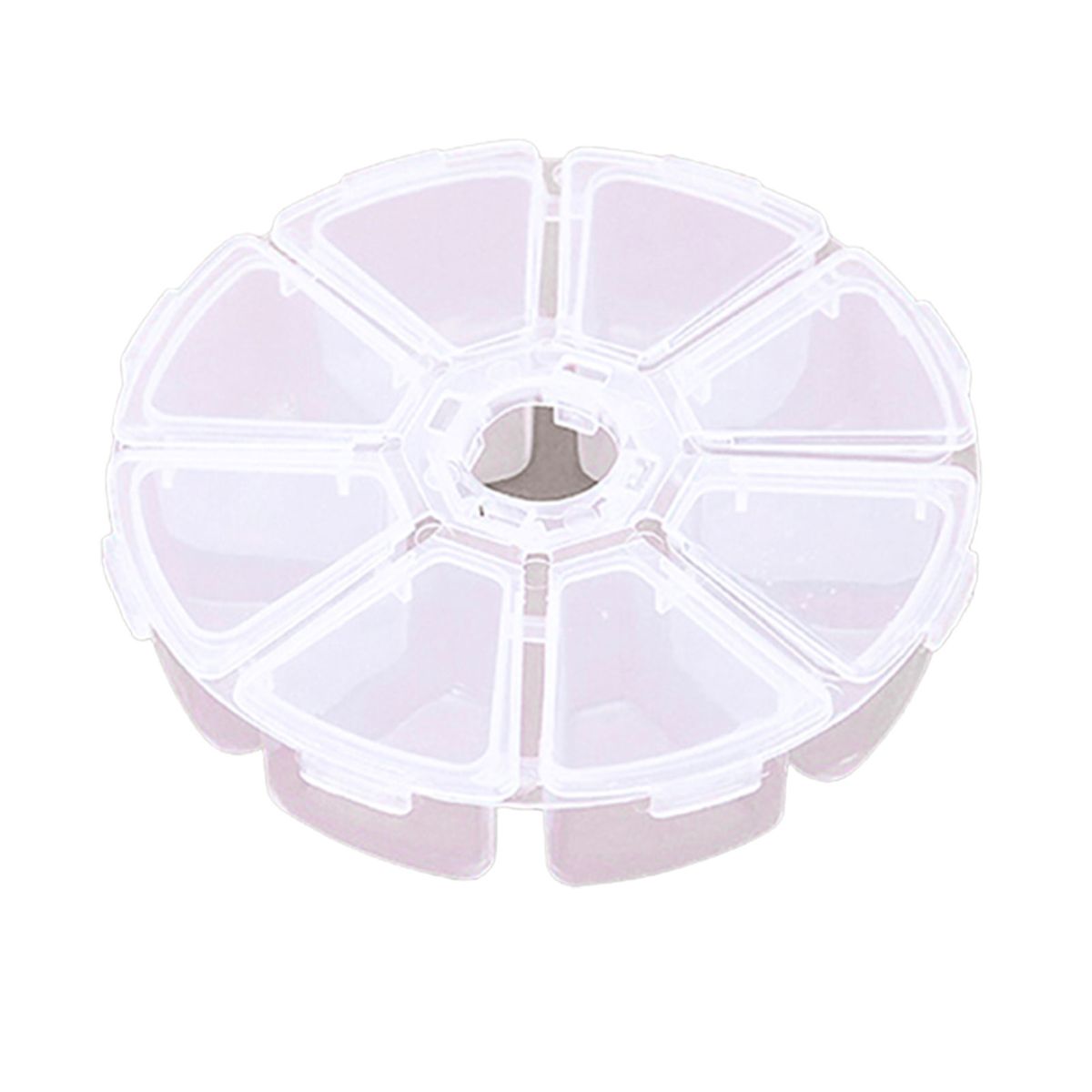 Medicine Box Round Shape Classification Storage 8 Grids-