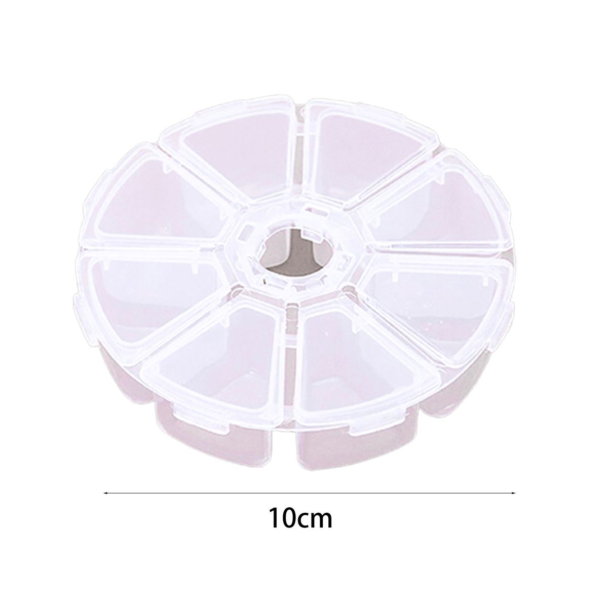 Medicine Box Round Shape Classification Storage 8 Grids-