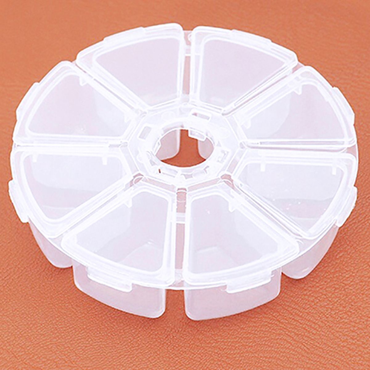 Medicine Box Round Shape Classification Storage 8 Grids-