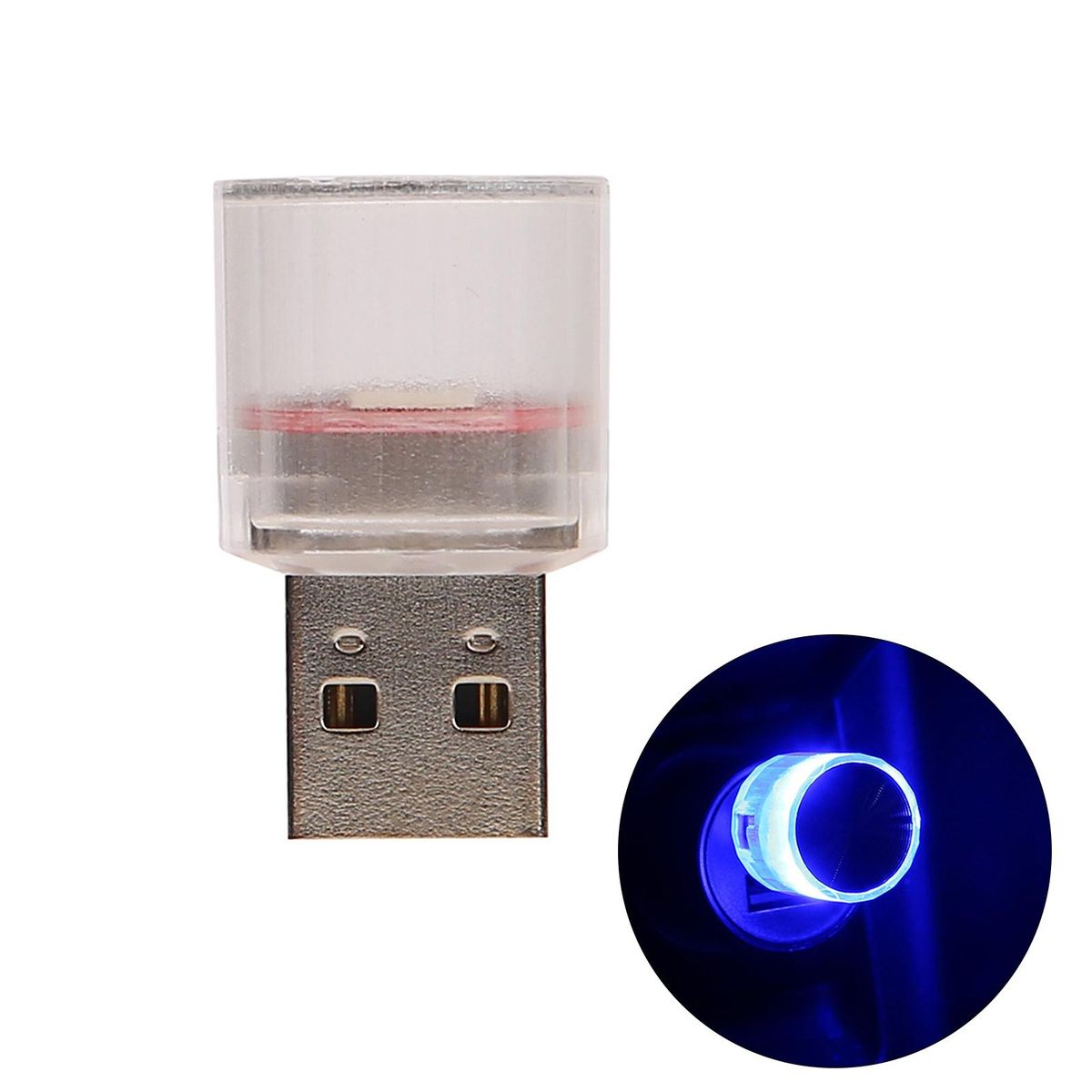Car Ambient Light Mini Usb Car Lamp Portable Led for Emergency Dark Blue
