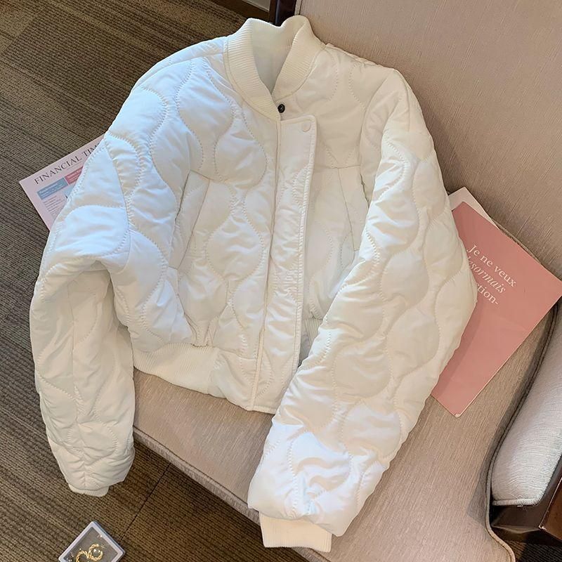 S11 White Cotton-Padded Cloth Women's Design Sense Niche Winter 2023 New Korean Style Western Style Small Thickened Short Coat
