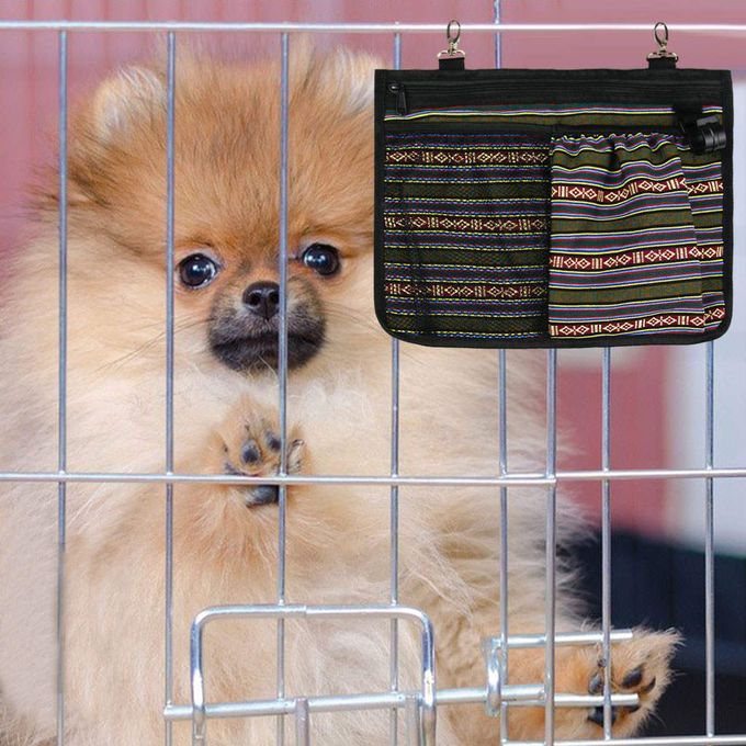 Cat Dog Cage Storage Bag Washable Pet Supplies Durable Canvas Green