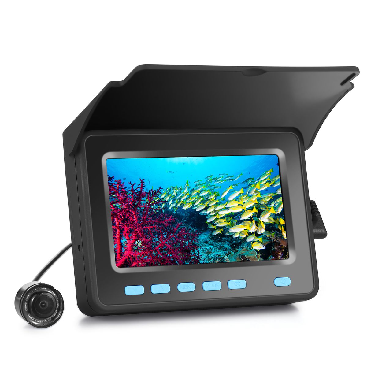 20M/30M 1200TVL Underwater Fishing Camera Fish Finder 4.3''