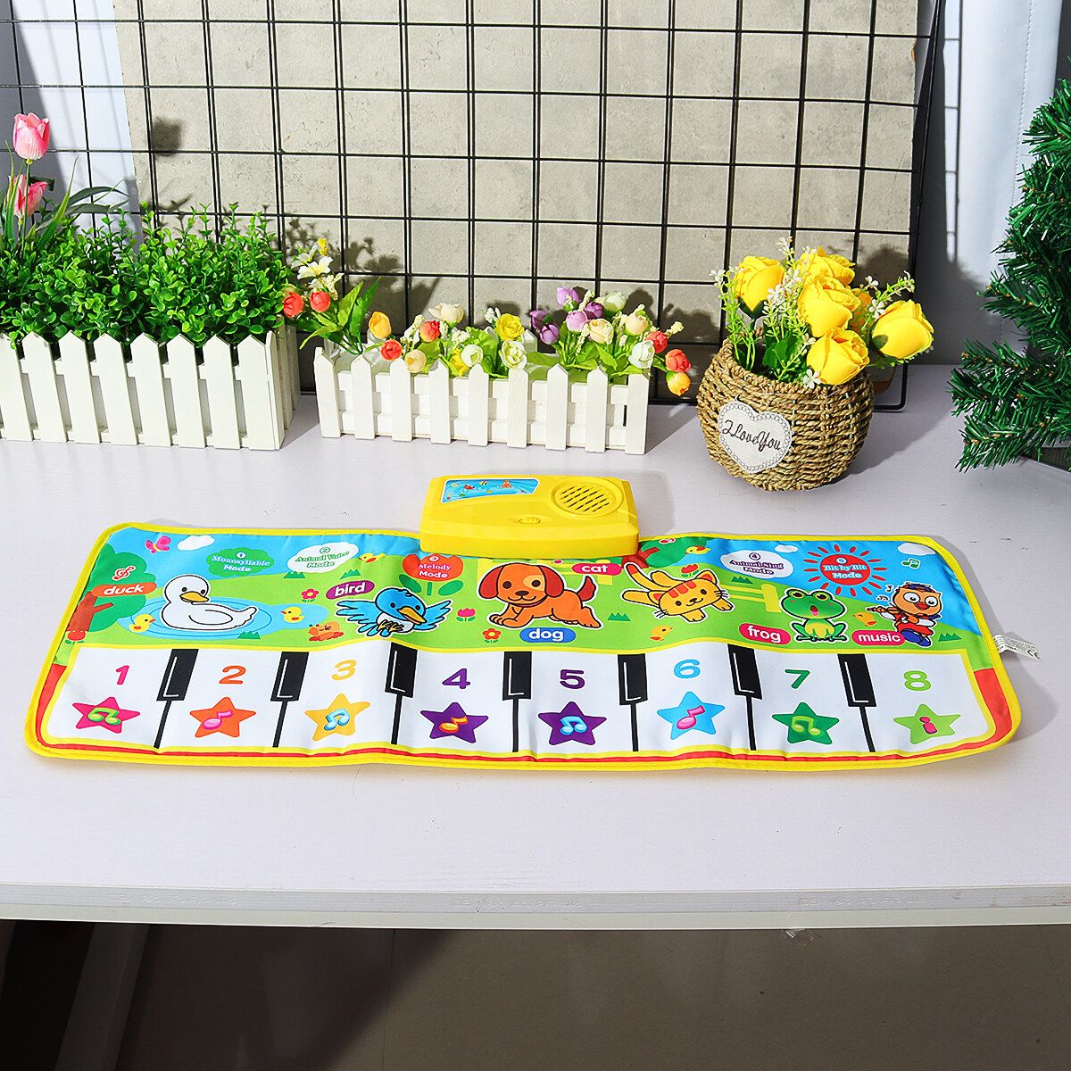 5 Music Modes Kids Touch Animal Piano Toy Singing Game Crawling Mat Blanket Rug