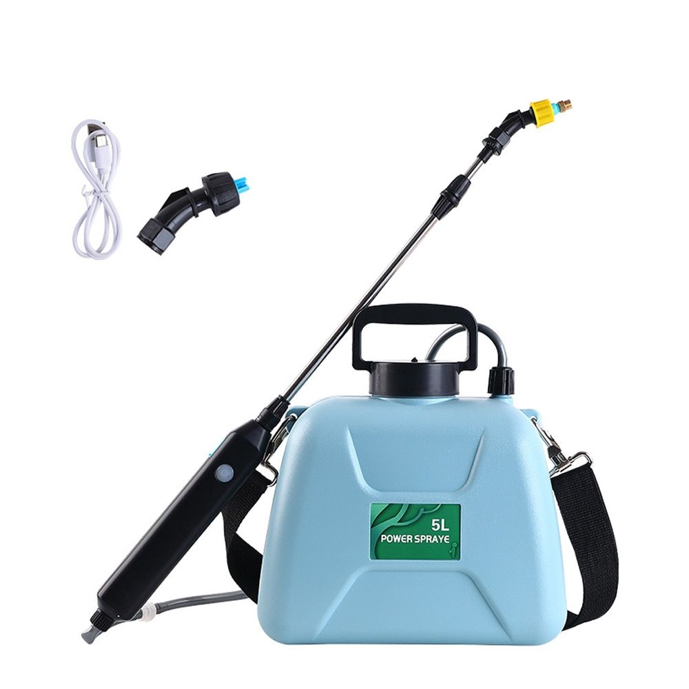 5L Electric Sprayer Garden Automatic Atomization USB Rechargeable Plant Sprayer Bottle Sprinkler Watering Can Garden Irrigation Blue