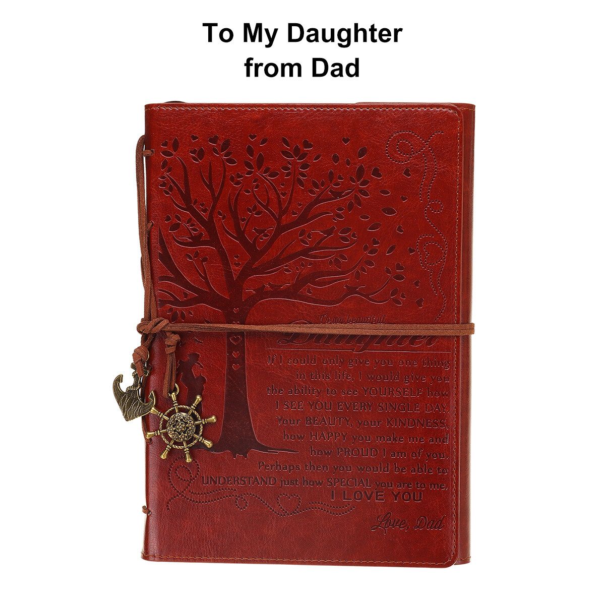 Retro Journal Notebook Diary To My Greatest Mom /Dad Your Best Love Daughter Son Engraved Brown Travel Gifts Brown DAD