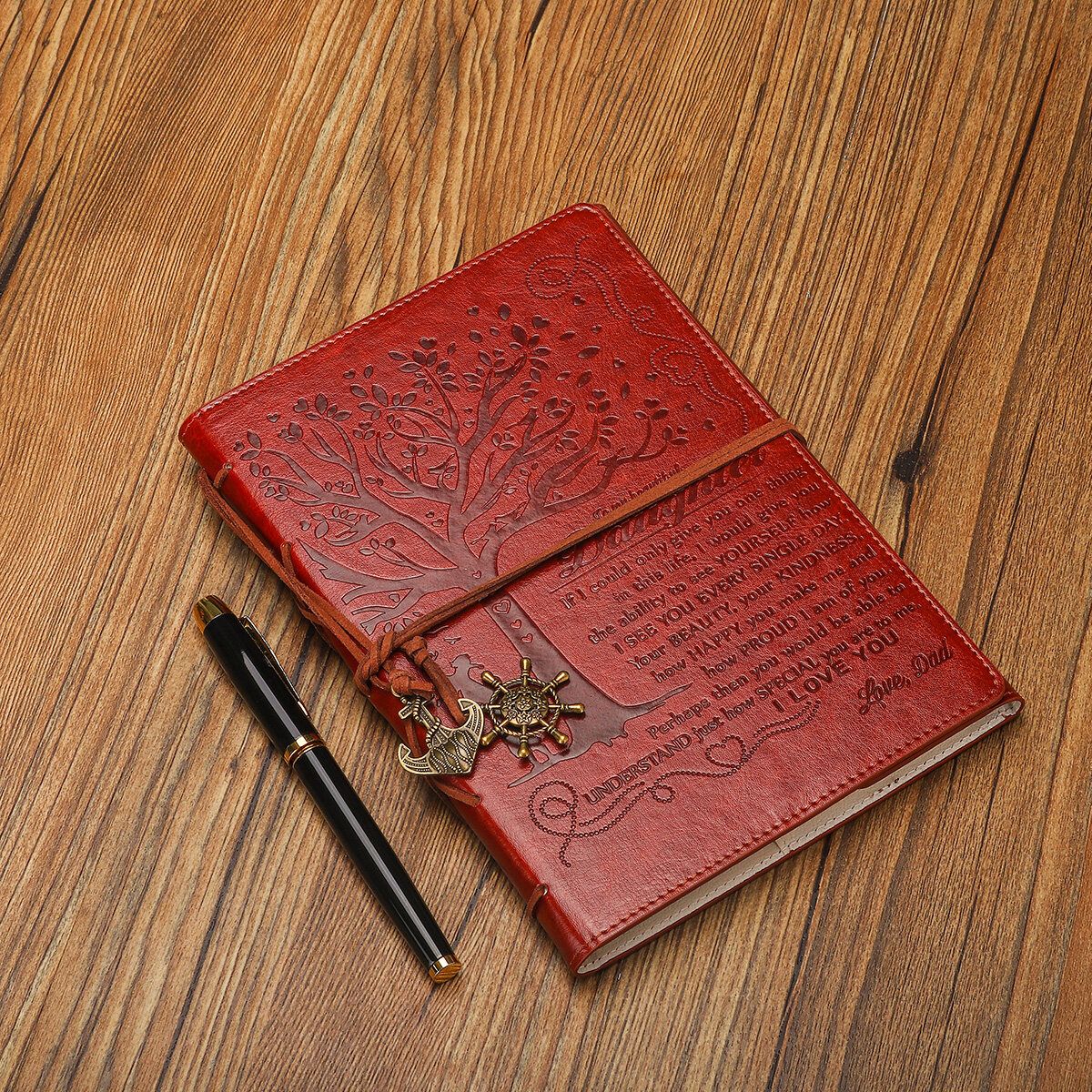 Retro Journal Notebook Diary To My Greatest Mom /Dad Your Best Love Daughter Son Engraved Brown Travel Gifts Brown DAD