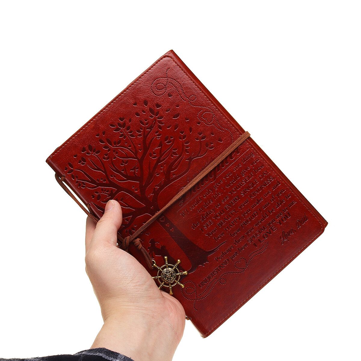 Retro Journal Notebook Diary To My Greatest Mom /Dad Your Best Love Daughter Son Engraved Brown Travel Gifts Brown DAD