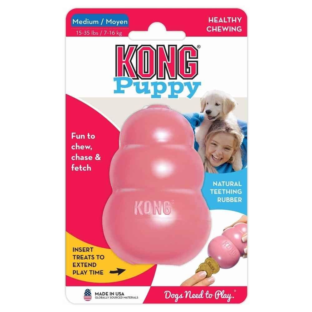 XS-L KONG Puppy Dog Toy With Your Choice Of Dog Treat-Pink