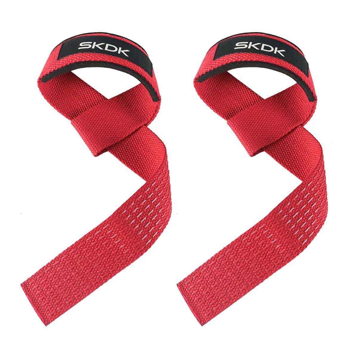 1 Pair Weight Lifting Straps Weight Lifting Wrist Support Straps Red
