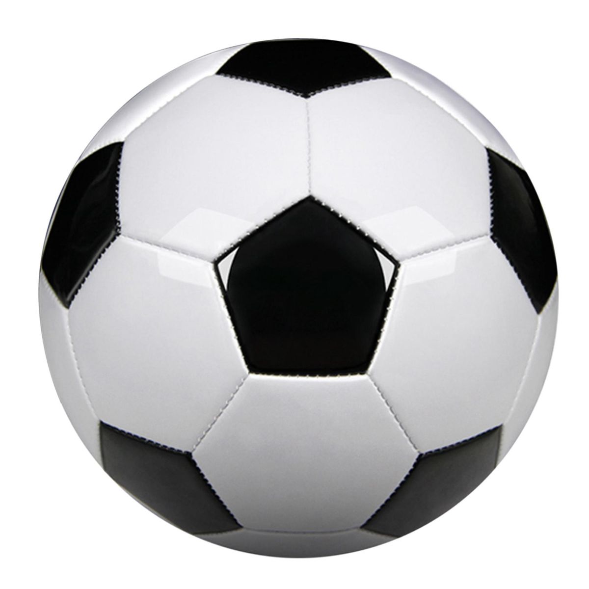 Size 5 Professional Training Soccer Balls PU Leather Black