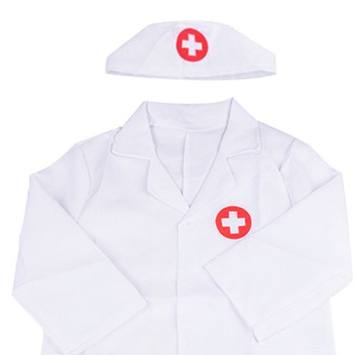 Children Kids Doctor Coat Costume Fancy Dress Nurse Cosplay White