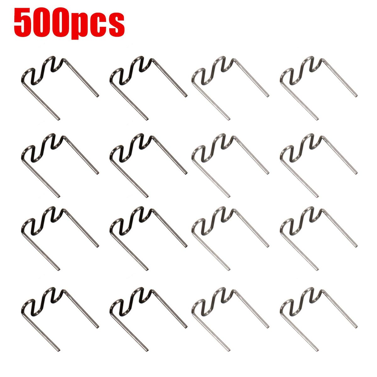 500pcs Plastic Repair Machine Welding Hot Stapler Pre Cut Waves Staple 0.6mm/0.8mm Big Waves
