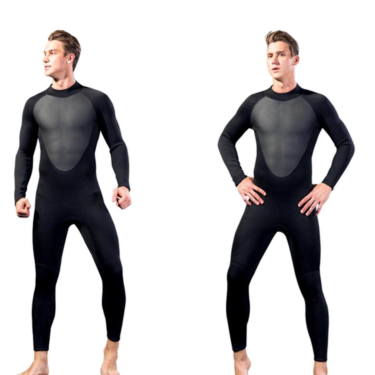 MEN WetSuit SCR 3MM Full Body Suit Super Stretch Diving Suit Swim Surf Snorkeling S