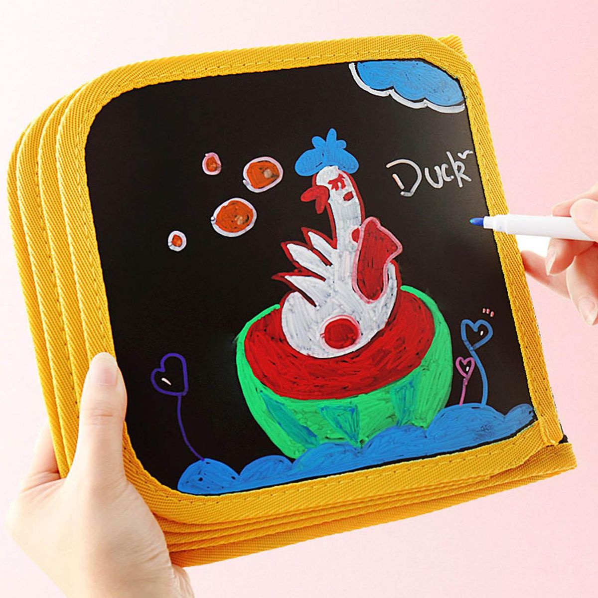 1 Set Board Graffiti Board Book Yellow