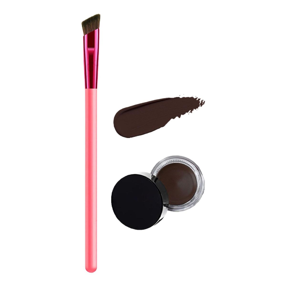1 Set Brow Brush Kit Multi-functional Wild Eyebrow Pomade Brush Kit Coffee