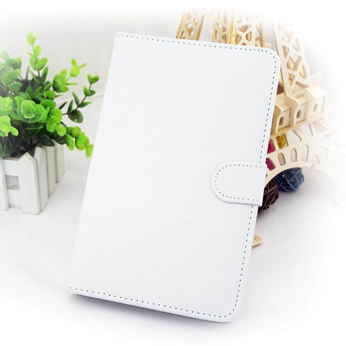 USB Keyboard Leather Tablet Cover Protective Case Holder For 10" Tablet White