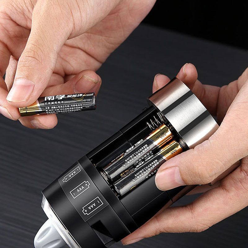 （black）Stainless Steel Electric Black Pepper Mill Automatic Gravity Salt And Pepper Grinder Shaker Kitchen Weed Spice Grinder Tools GRE