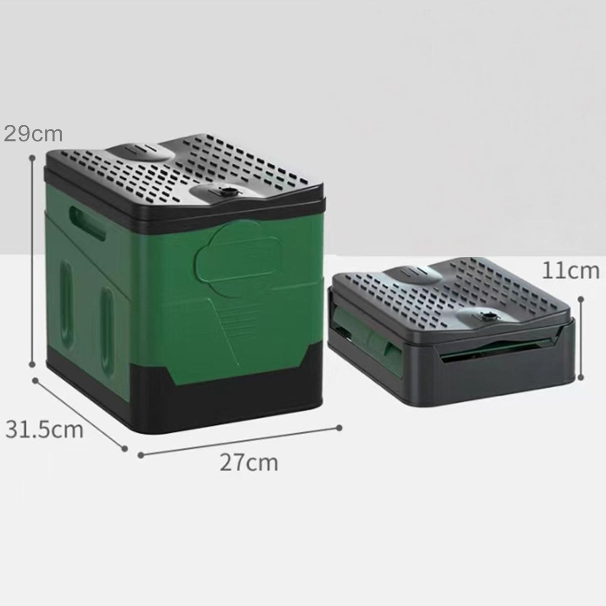 Waterproof Camping Toilet Freshair Portable Camping Toilet Odor-free Army Green