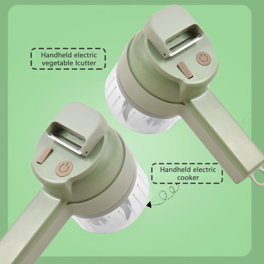 Vegetable Chopper 4 In 1 Handheld Electric Food Chopper Set