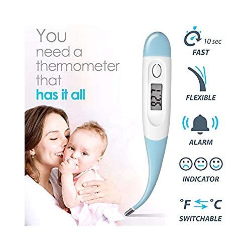 Digital Thermometer With Automatic Alarm And Flexible Probe