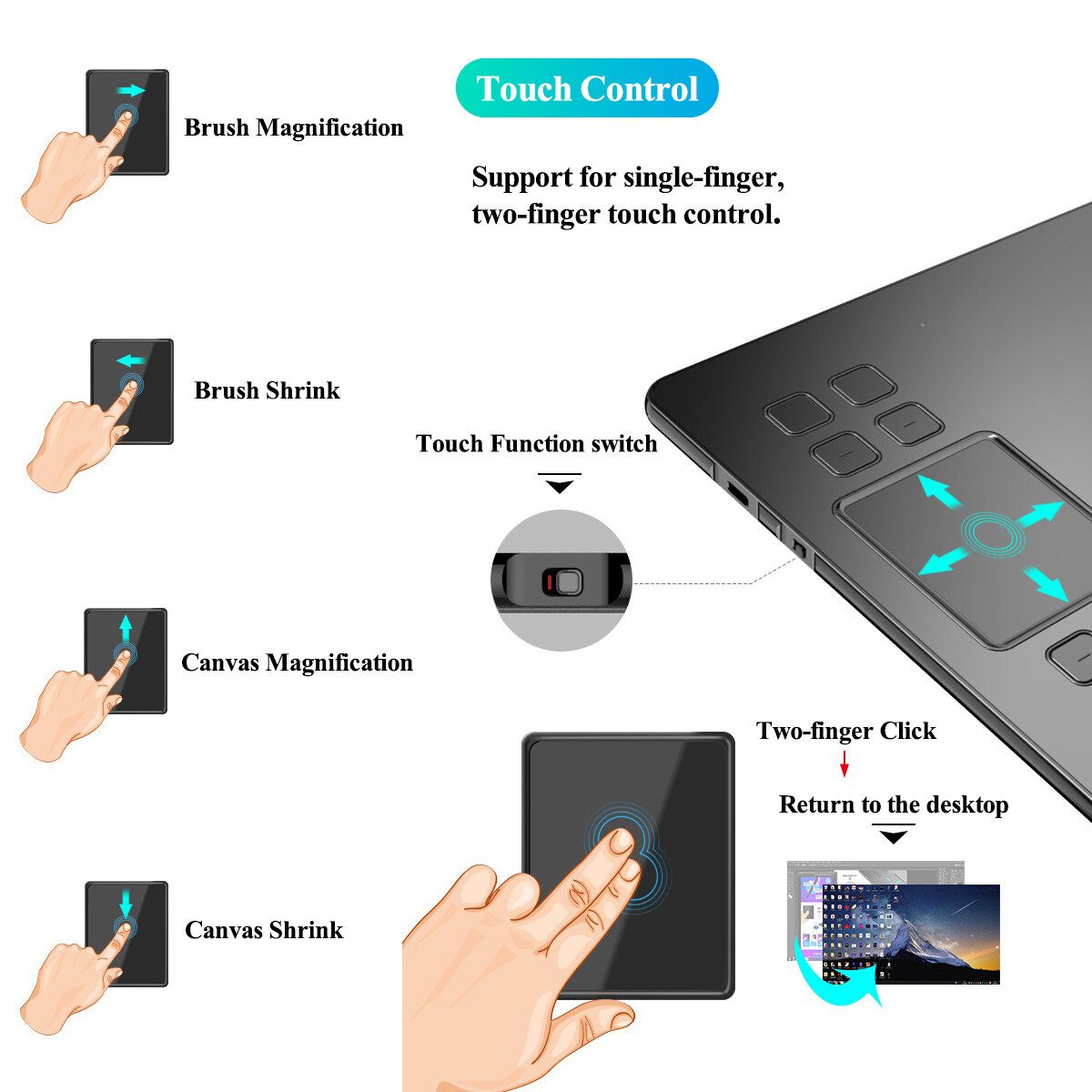 VEIKK A50 10 Inch Art Digital Graphic Drawing Tablet With Passive Pen