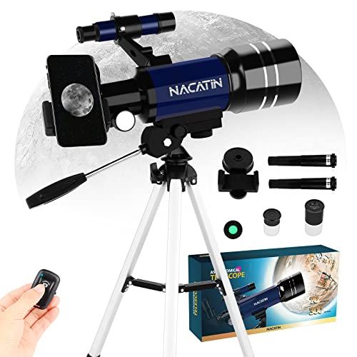 Telescope For Adults  Kids NACATIN 70mm Aperture 15X150X Por
