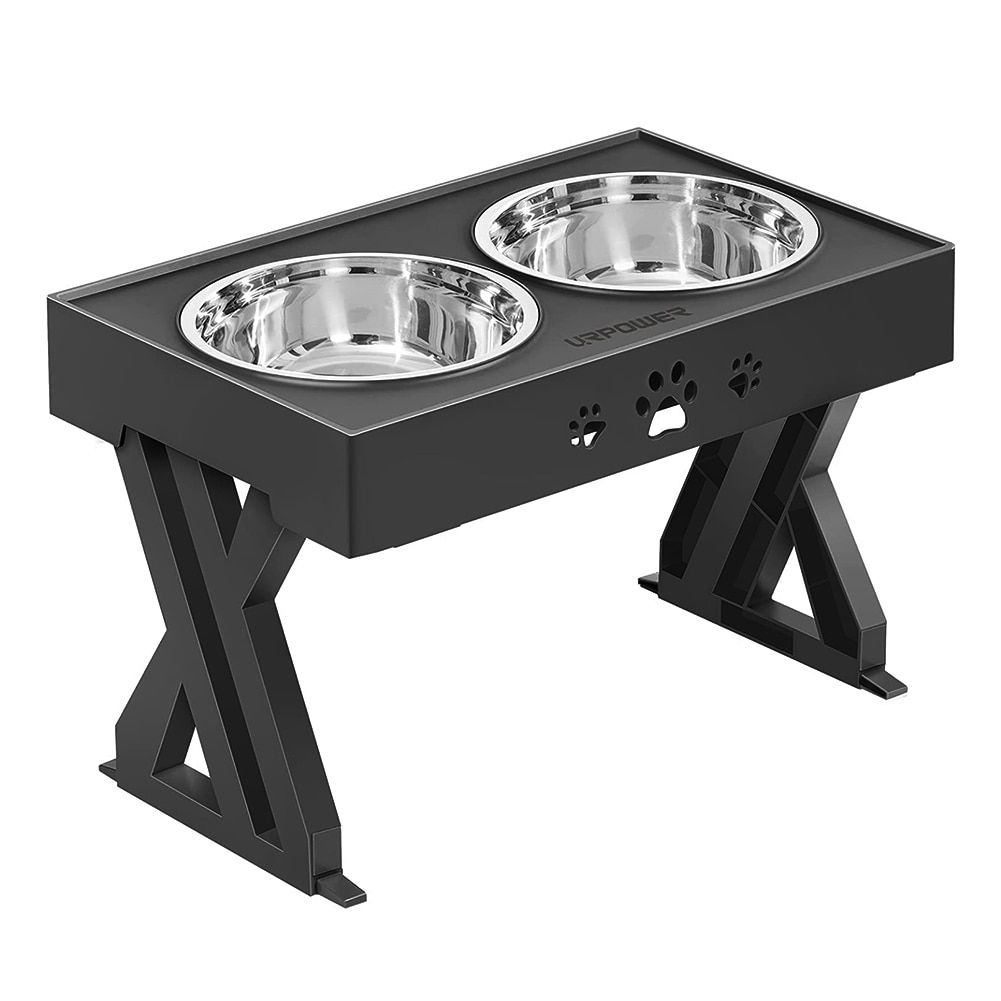 Large Dog Food Bowl Elevated Adjustable Stainless Steel Double Bowl Container Lift Tabel Pet Drinking Water Bowl Feeders Stand
