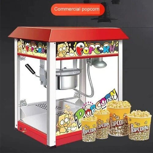Industrial Popcorn Machine - 220V, 1400W