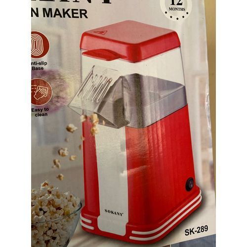 Automatic Mini Electric Popcorn Machine-Red