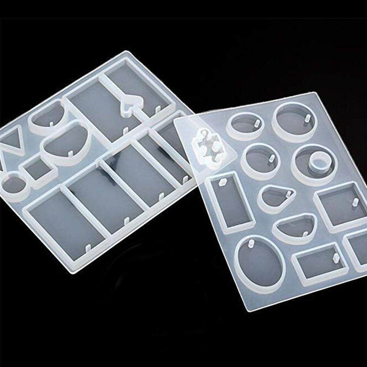 128Pcs Resin Casting Molds Jewelry Making Silicone Mould Metal Pendant Craft Kit