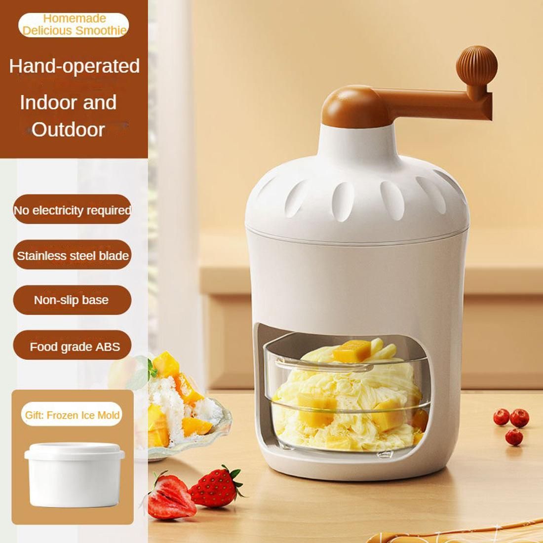 Hand-operate Ice Shaving Machine and Ice Block Mold Set
