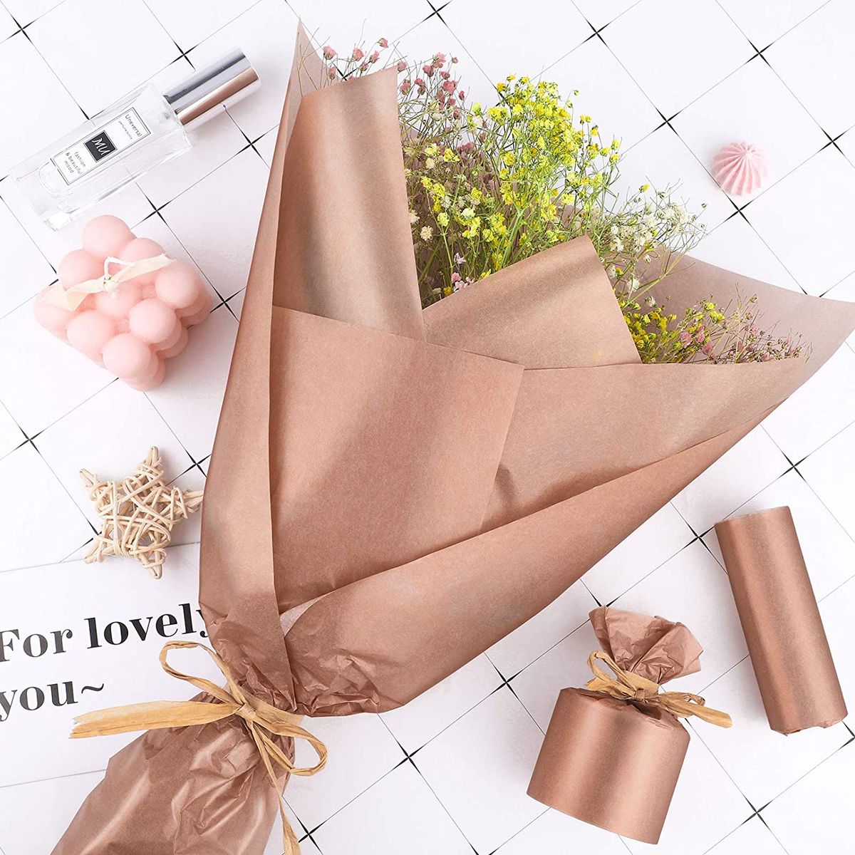 120 Sheets Tissue Paper Bulk,Metallic Gift Wrapping Paper