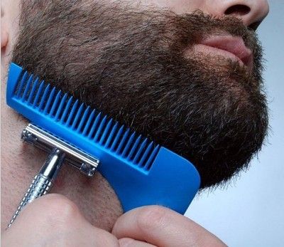 2018 Beard Shaping Tool Template Double Sided Beard Comb New Hot Sale Shaving & Hair Removal Razor Tool For Men Free Ship(5pcs Blue) KARAMI