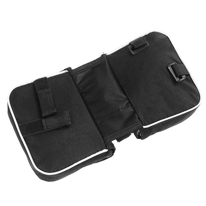 Bi Y Le  Y Ling Frame Pannier Saddle Front Tube Bag Both Side Double Pou H-black