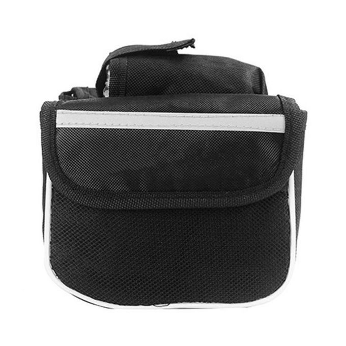 Bi Y Le  Y Ling Frame Pannier Saddle Front Tube Bag Both Side Double Pou H-black