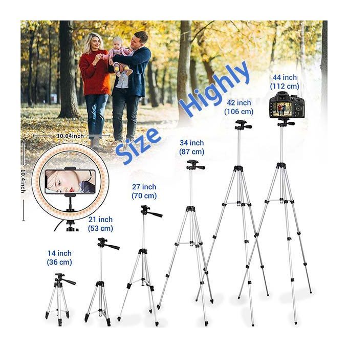10Inch LED Ring Light Professional Camera Tripod Mobile Phone Stand Studio Live Portable.