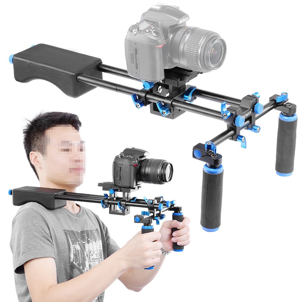 Neewer® Portable Filmmaker System With Camera/Camcorder Mount Slider, Soft Rubber Shoulder Pad And Dual-Hand Handgrip For All DSLR Video Cameras And DV Camcorders