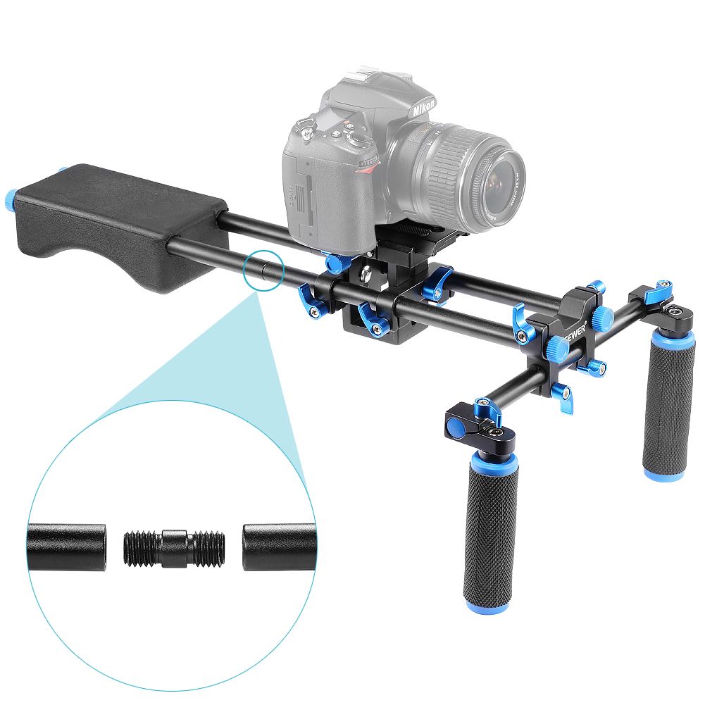 Neewer® Portable Filmmaker System With Camera/Camcorder Mount Slider, Soft Rubber Shoulder Pad And Dual-Hand Handgrip For All DSLR Video Cameras And DV Camcorders