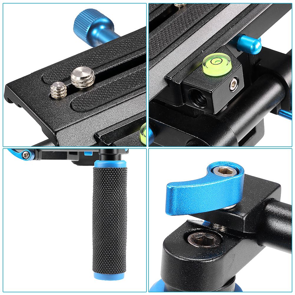 Neewer® Portable Filmmaker System With Camera/Camcorder Mount Slider, Soft Rubber Shoulder Pad And Dual-Hand Handgrip For All DSLR Video Cameras And DV Camcorders