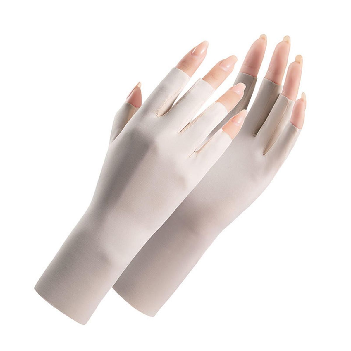 1 Pair Nail Drying Machine Riding Cycling Sunshade Beige