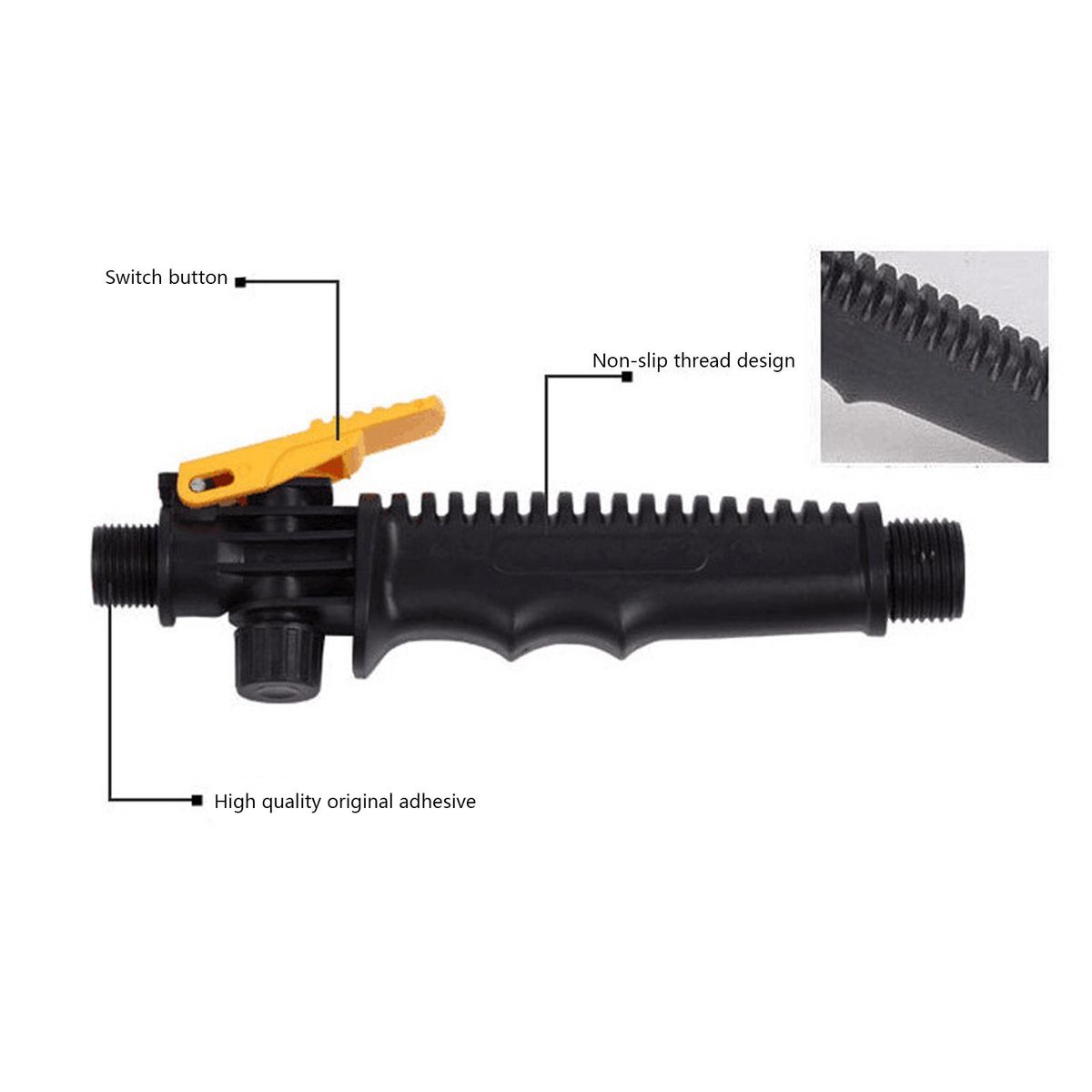 Stainless Steel Long Rod Cleaning Rod Atomizing Wax Water Rod Foam Cleaning Rod Detachable Long And Short Cleaning Rod High Pressure Washer Washing Wand
