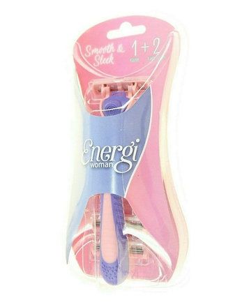 Smooth & Sleek Ladies Triple Blade Razor, Pink- Energi