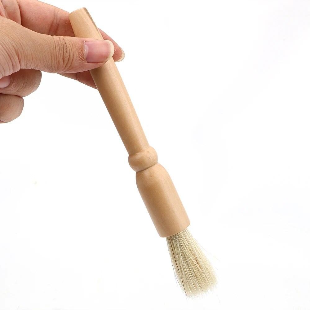 Kitchen Tools Wood Handle & Natural Bristles Coffee Machine Brush Machine Group Head Cleaning Coffee Grinder Brushes