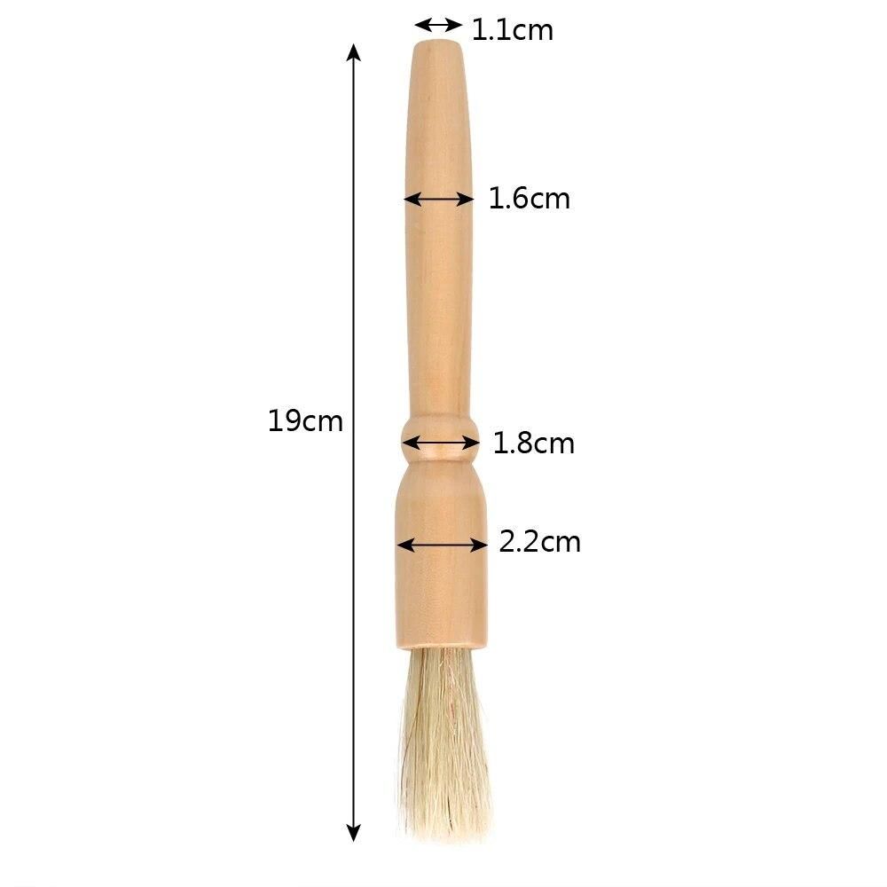 Kitchen Tools Wood Handle & Natural Bristles Coffee Machine Brush Machine Group Head Cleaning Coffee Grinder Brushes