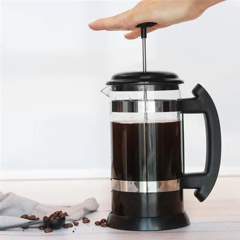1000ml Portable Manual French Presses Pot Coffee Maker Filter Pot Household Coffee Machine Coffee Pot Percolator Tool