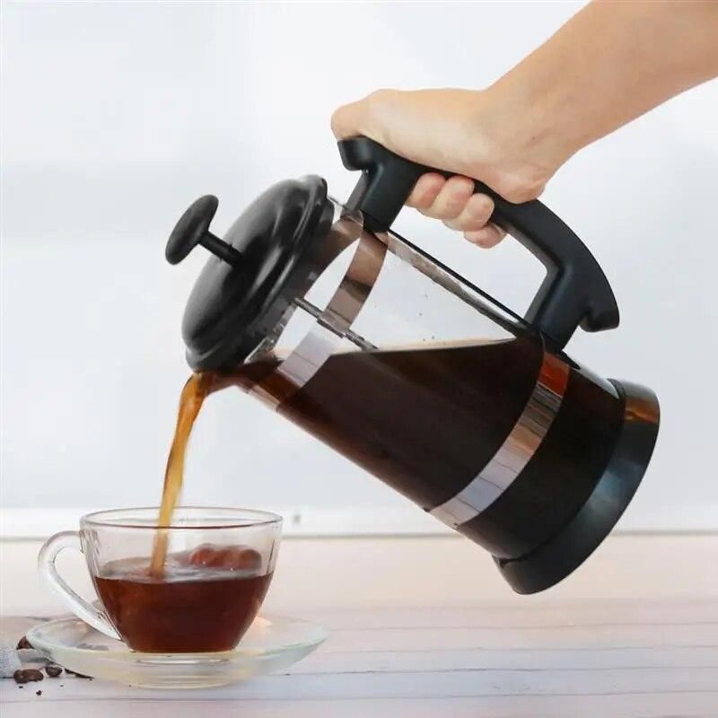 1000ml Portable Manual French Presses Pot Coffee Maker Filter Pot Household Coffee Machine Coffee Pot Percolator Tool
