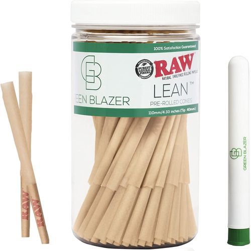 RAW Cones Lean Size: 100 Pack Slim Pre Rolled Rolling Papers