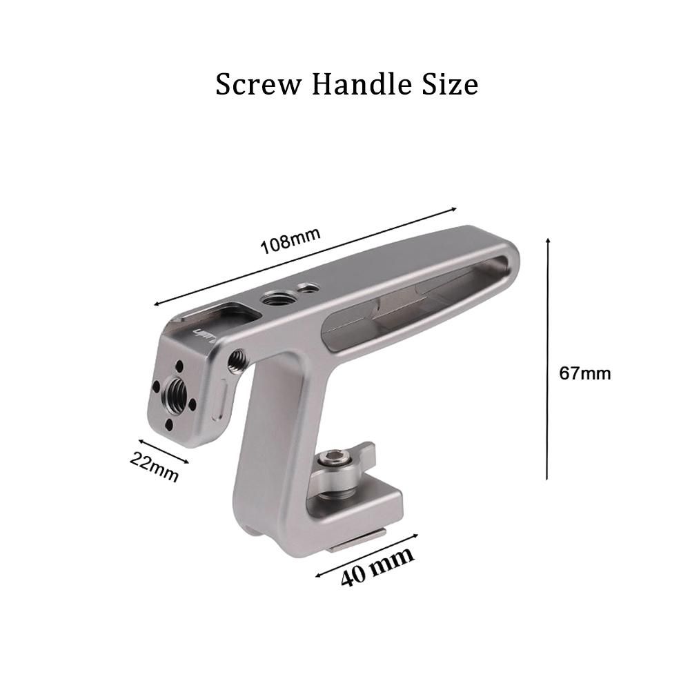 Mini Top Handel Camera Top Handgrip with Cold Shoe Mount ARRI Positiong Hole Compatible with Camera Cage Sports Camera for Vlogging Live Streaming